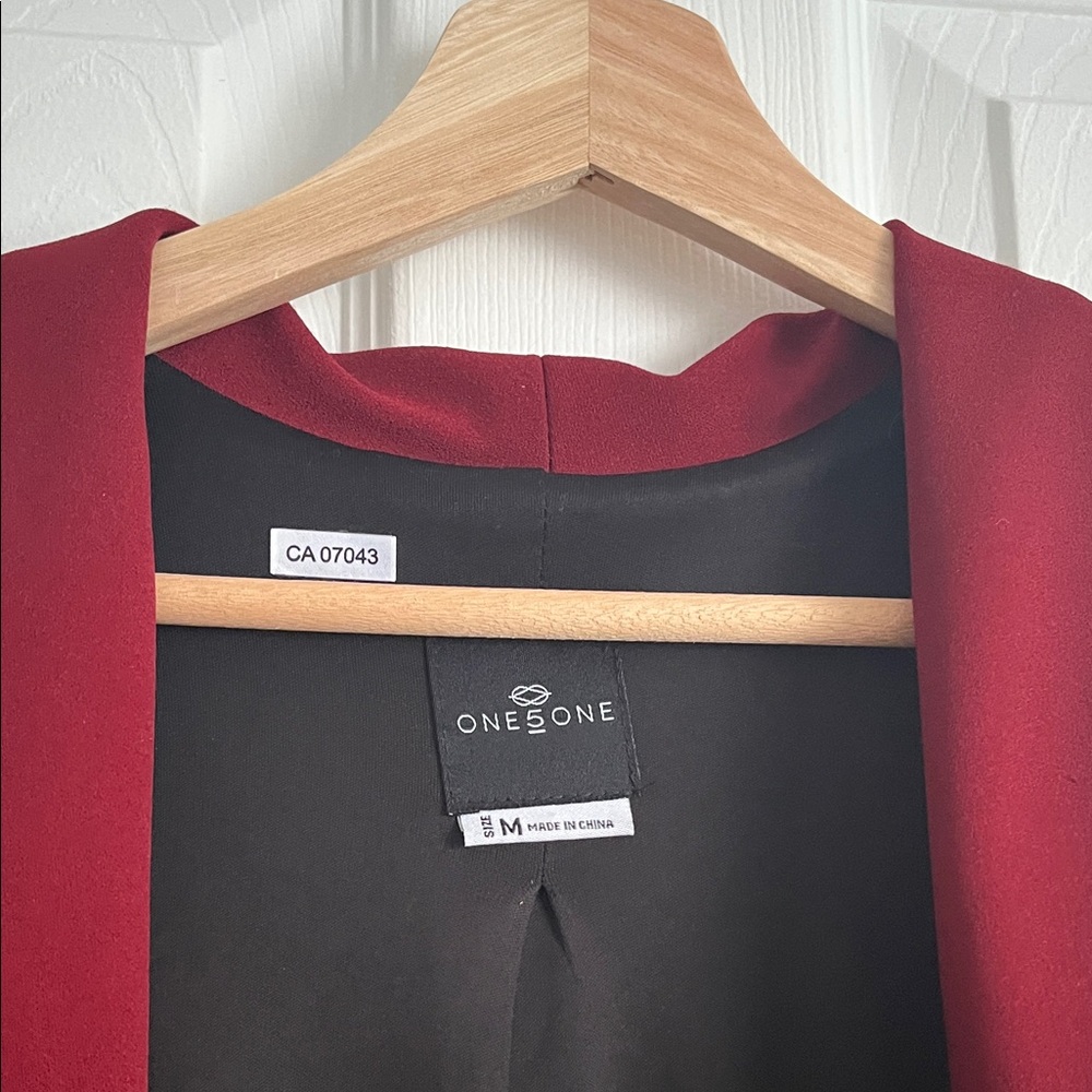 One5One Deep Red Blazer - Picture 2 of 6